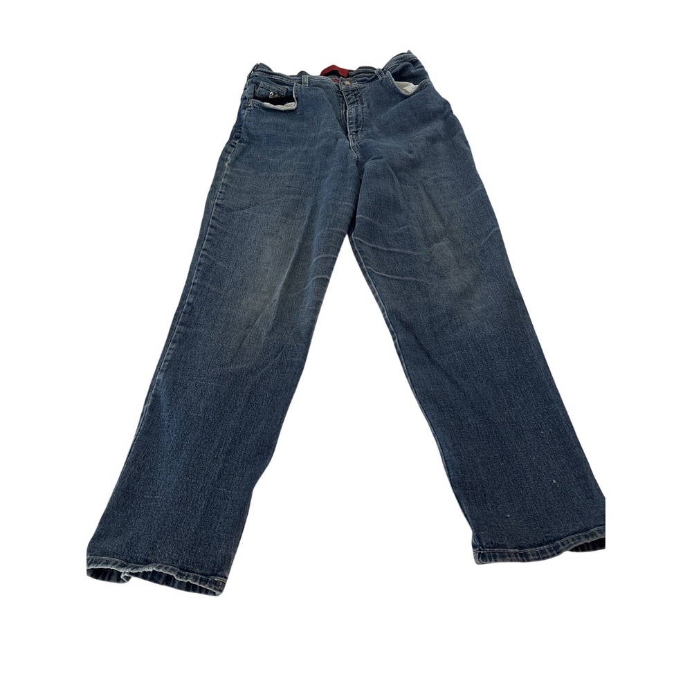 Gloria Vanderbilt Womens Size 12 Wide Leg Jeans Blue Denim Inseam 31.5"